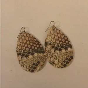 Snake print earrings